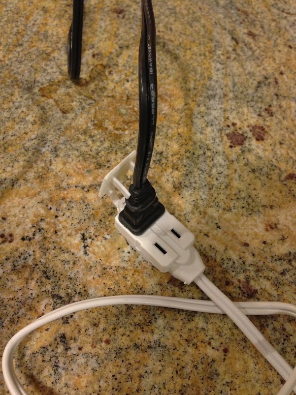 Heater gets plugged into the PID-controlled circuit. I used a cut up extension cord to make this. Heater gets plugged into the PID-controlled circuit. I used a cut up extension cord to make this.
